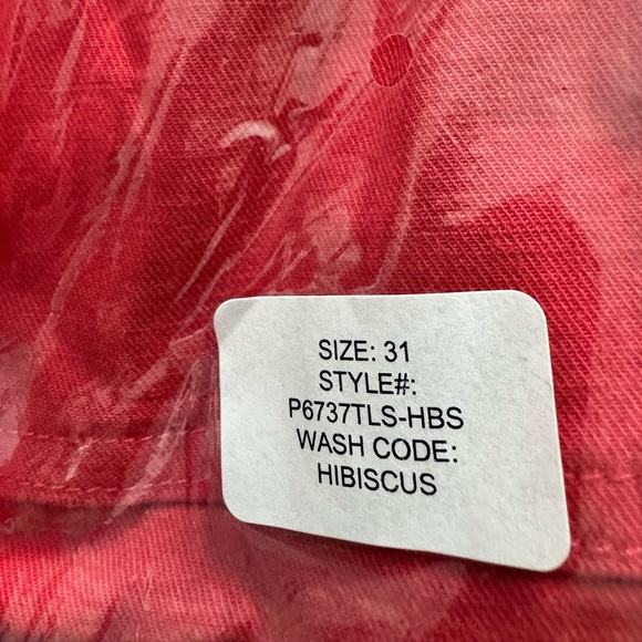 PISTOLA Straight Leg Cropped Jeans Organic Hibiscus Flap Pockets Mid Rise NWT - Picture 6 of 6